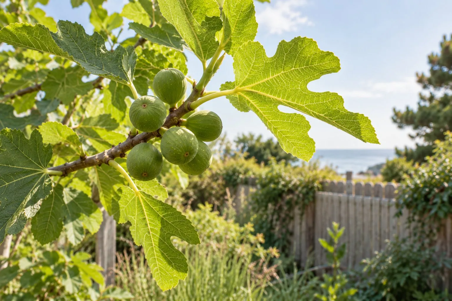 The fig trees in the garden