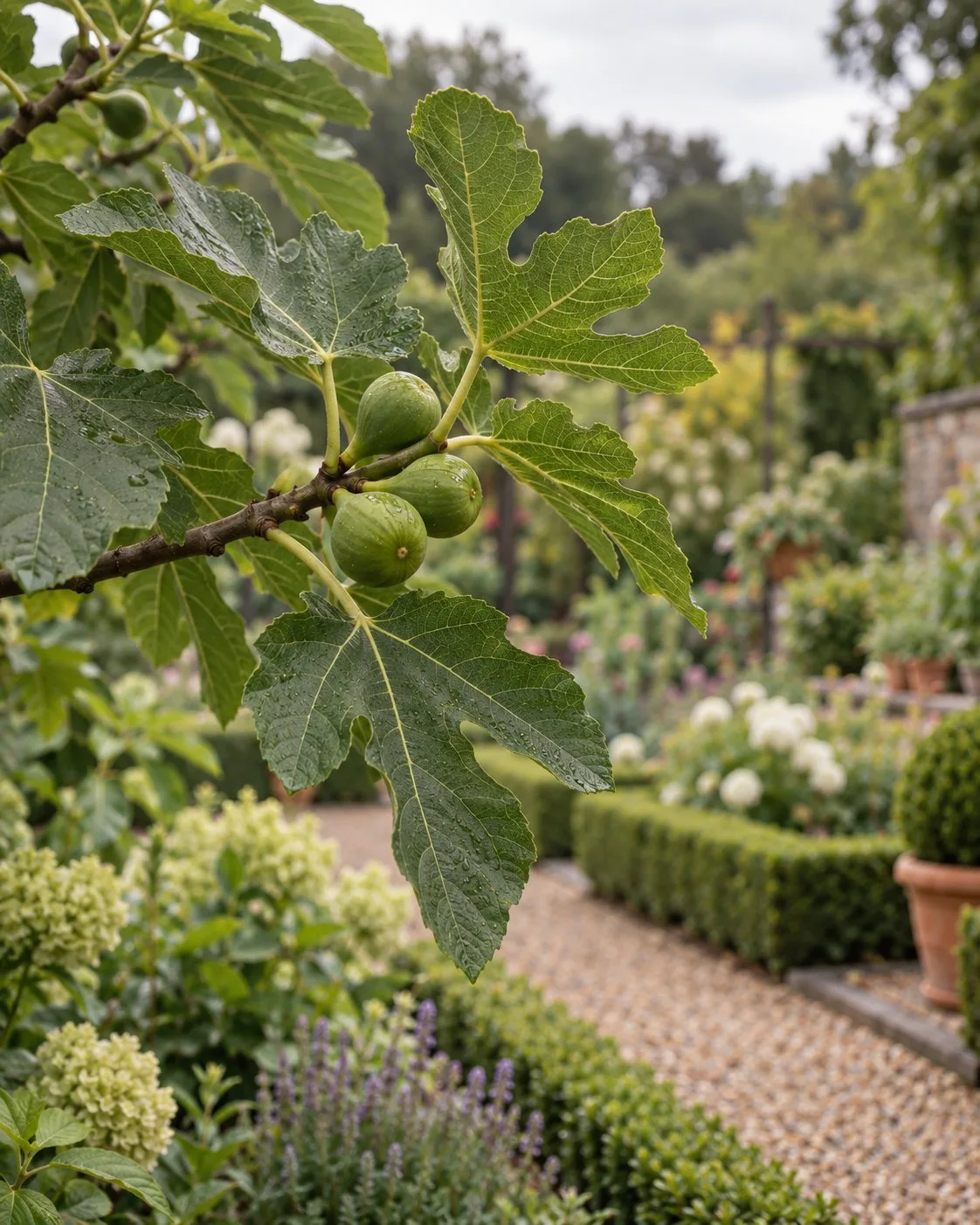 Fig tree in full leaf