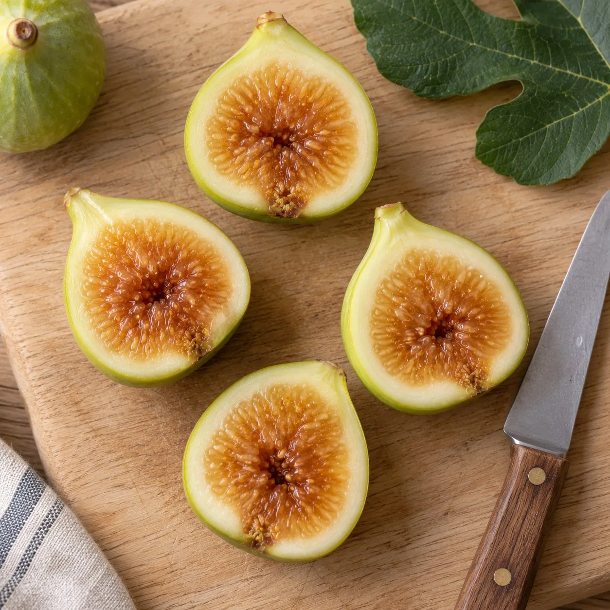 Green figs before cooking